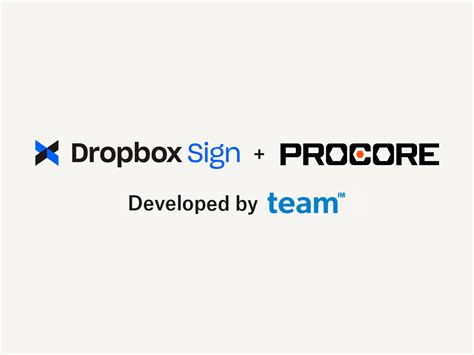 Dropbox Sign For Procore Integration Team Im Dropbox