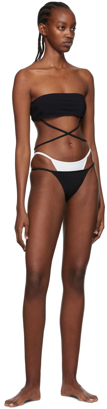 Christopher Esber Black White Double Bikini Bottoms Christopher Esber