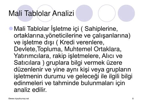 PPT Finansal Mali Tablolar Analizi PowerPoint Presentation Free