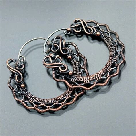 Aretes En Cobre Wire Jewelry Earrings Wire Jewelry Wire Jewelery