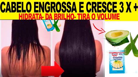 Cabelo Engrossa Cresce 3X Mais Receita Para Crescer O Cabelo Como