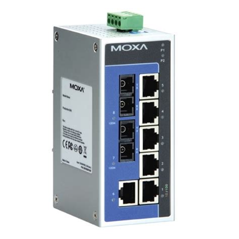 MOXA EDS 208A SS SC T Unmanaged Ethernet Switches Easy World Automation