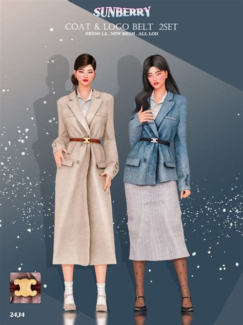 Sunberry Coat And Logo Belt 2set 👗👗2414early Access Sunberry En