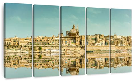 Valletta Skyline Reflection Wall Art | Photography