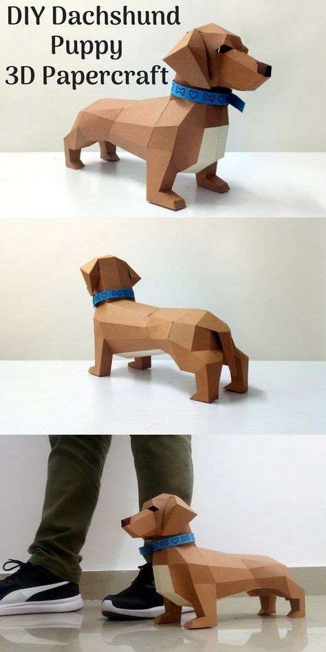 10 3d Papercraft Dogs Ideas In 2020 Paper Crafts Bone Folder Paper