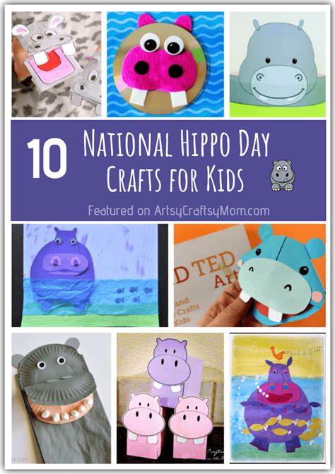 10 Happening Hippo Crafts for Kids | National Hippo Day Crafts