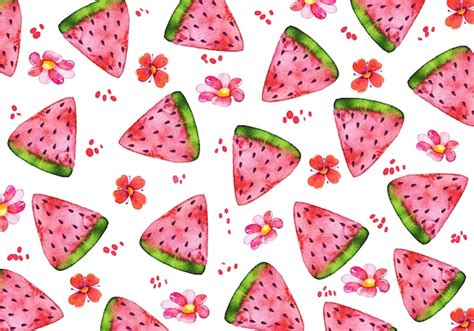 Fondo De Fruta Acuarela Vector Premium