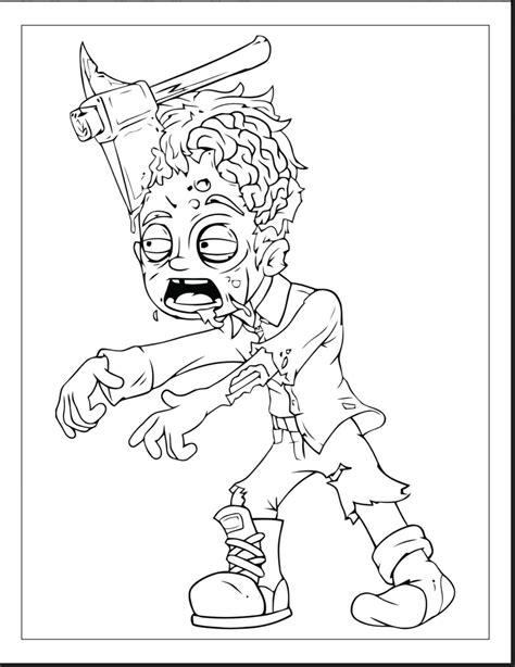 Adult Zombie Coloring Pages Etsy