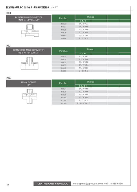 Npt Female Cross Adapter Supplier In Dubai Centre Point Hydraulic