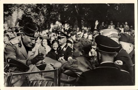 Ansichtskarte Postkarte Benito Mussolini Besuch Akpool De