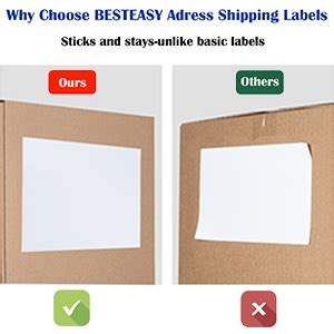 Amazon BESTEASY 200 Round Corner Half Sheet Self Adhesive Shipping