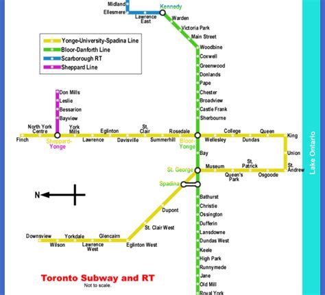 Toronto Subway Map - Map - Travel - Holiday - Vacations