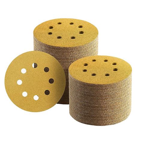 100 Pcs 5 Inch 8 Hole Hook And Loop Sanding Discs 60 320 5 Assorted