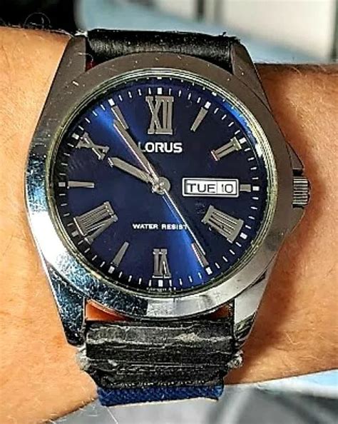 Gents Ss Lorus By Seiko Quartz Vj X Day Date Watch Working