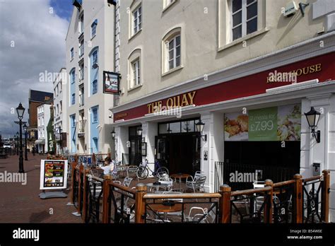 Poole The Quay Sea Front Typical Houses Dorset Great Britain United