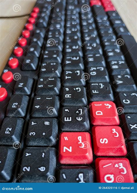 Closeup Of Arabic Letters Computer Keyboard Stock Photo Image Of