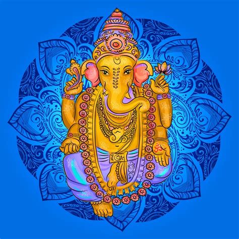 God Ganesha 9 — Stock Vector © Yulianas 101260970