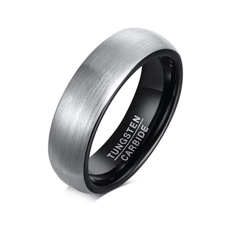 Anillo De Compromiso De Boda De Carburo De Tungsteno De Mm Para Hombre