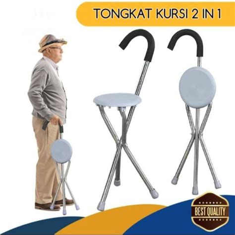 Jual Tongkat Duduk Tongkat Kursi Lipat Sella Tongkat Duduk Kursi