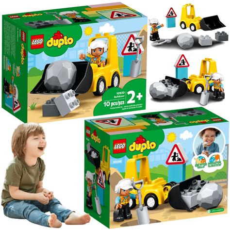 KLOCKI LEGO DUPLO BULDOŻER KOPARKA BUDOWA PREZENT DLA 2 3 4 5 LATKA