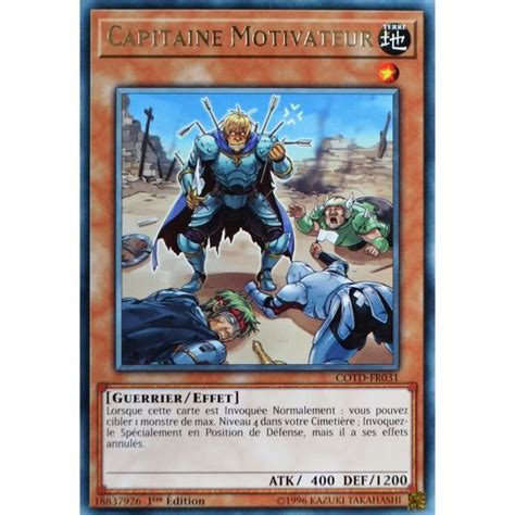 Carte Yu Gi Oh Cotd Fr Capitaine Motivateur Neuf Fr Cdiscount Jeux