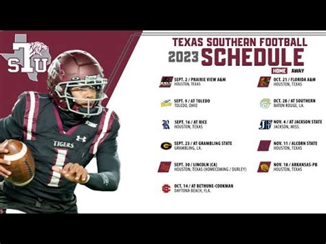 2023 Texas Southern Football Schedule