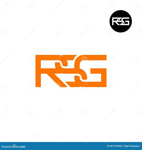 letter rsg monogram logo design stock vector illustration  design