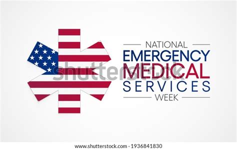 National Emergency Medical Services Week Observed Stock Vector Royalty