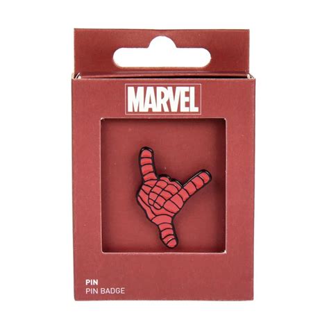 Marvel Comics Spider Man Rock On Metal Pin Badge