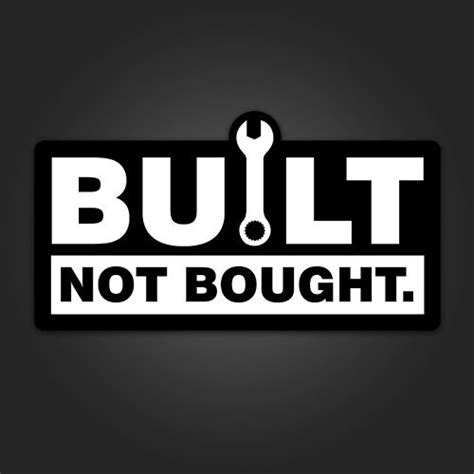 Buy Built Not Bought Sticker for Bikes | Inline-4