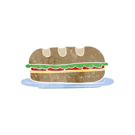 retro cartoon sub sandwich 45284898 PNG