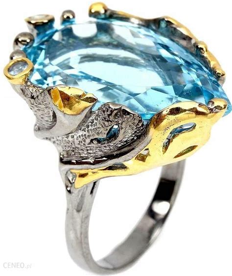 Pierścionek srebrny Sky Blue Topaz 27 4ct r 14 Ceny i opinie Ceneo pl