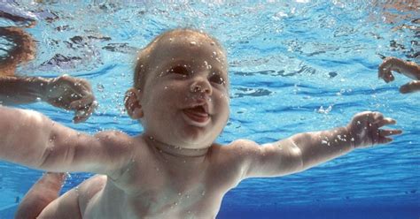 The Nirvana Nevermind Album Cover Baby In Pool 1991