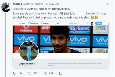 सिक्स पैक एब्स का मजाक उड़ाने पर भड़के जसप्रीत बुमराह - Jasprit Bumrah Blocked A Fan After ...