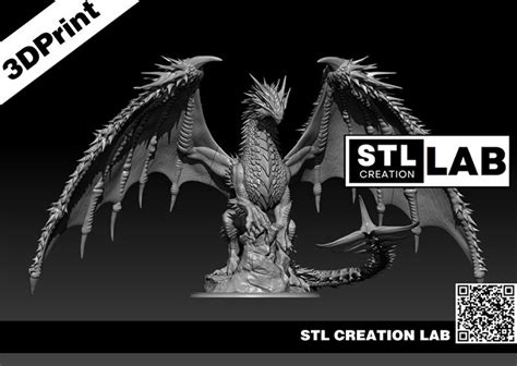 Elder Red Dragon Stl File 3d File 3d Printer Elder Red Etsy Australia