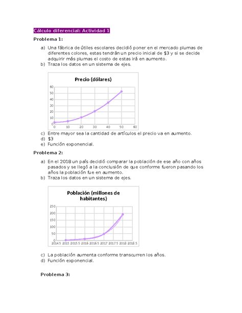 Act 1 Cálculo Dif Cálculo Diferencial Actividad 1 Problema 1 A Una