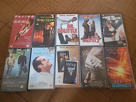 Job Lot Of Classic Vhs Video Films All In Excellent Condition