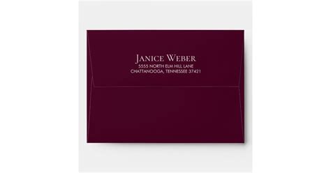 Burgundy Blush Pink Watercolor Floral Wedding Envelope Zazzle