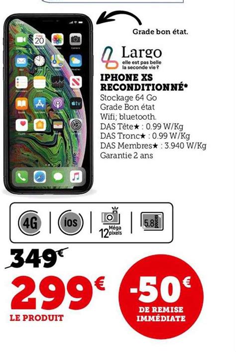 Promo Largo Iphone Xs Reconditionn Chez Hyper U Icatalogue Fr