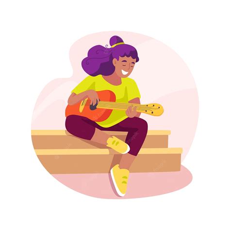 Premium Vector | Learning to play music isolated cartoon vector ...