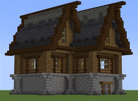 Minecraft Wood House Roof