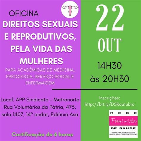 Curitiba Oficina Direitos Sexuais E Reprodutivos Pela Vida Das