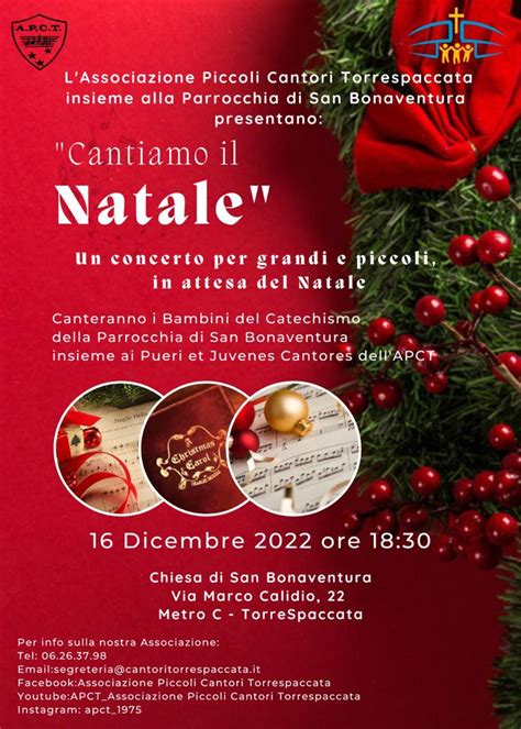 Cantiamo Il Natale Parrocchia Di San Bonaventura