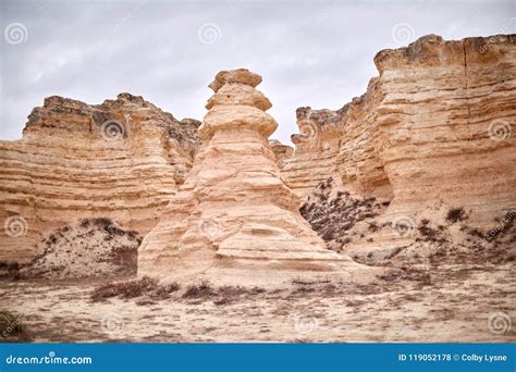 Eroded Limestone Stack Or Pillar In Castle Rock Stock Photo Image Of