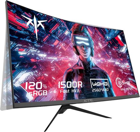 Amazon KTC Monitor Para Juegos De 27 Pulgadas Monitor Curvo 1440P