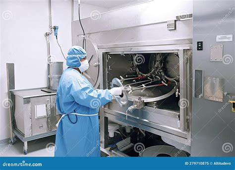 Surgical Instruments Being Placed in Autoclave for Sterilization Stock ... 