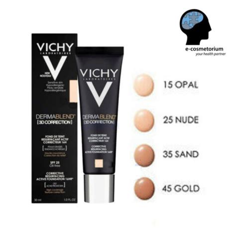 Vichy Dermablend 3d Correction Foundation 1 Floz 30ml Foundation