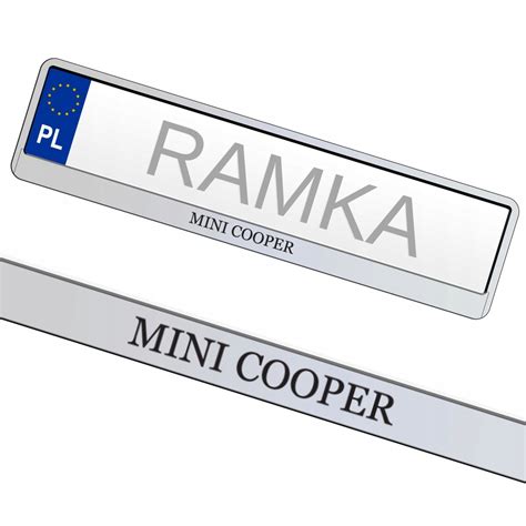 X Srebrna Ramka Pod Tablice Rej Do Mini Cooper