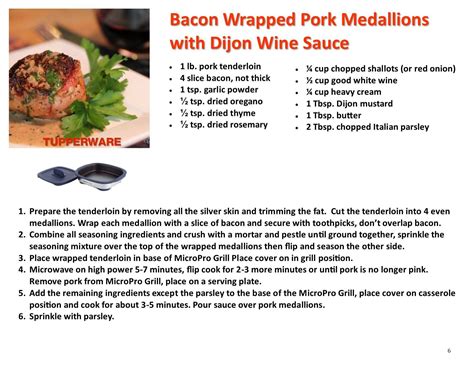 Pin By Cathy Whetsell On Recipes Tupperware Recipes Pork Medallions