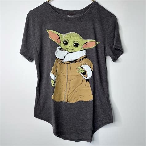 Star Wars Tops Star Wars Mandalorian Grogu Baby Yoda Tshirt Large